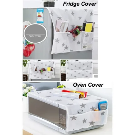 2 Pcs Set Oven Cover And Fridge Cover