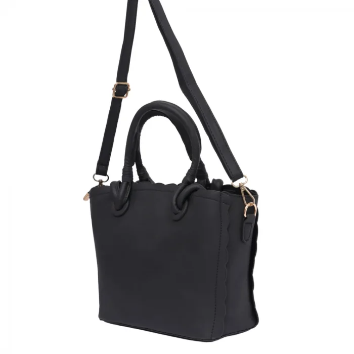 Black tote bag for Girls with strap