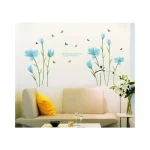 Blue lily flowers Romantic wall stickers