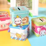 Cute Tin Metal Cash Coin Money Box