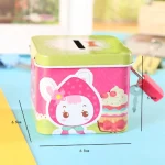 Cute Tin Metal Cash Coin Money Box