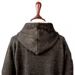 Dark Grey Mens Solid Hoodie