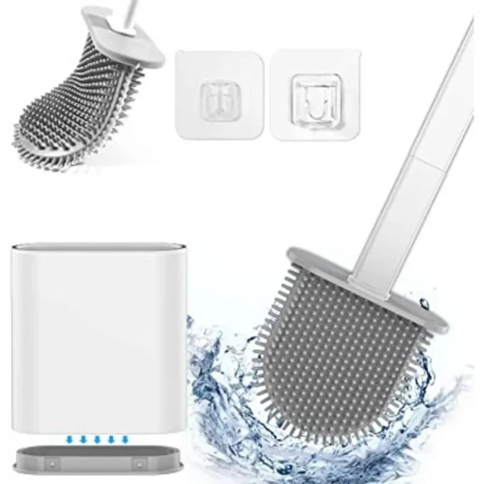 Deep-cleaning Toilet Brush And Holder Set