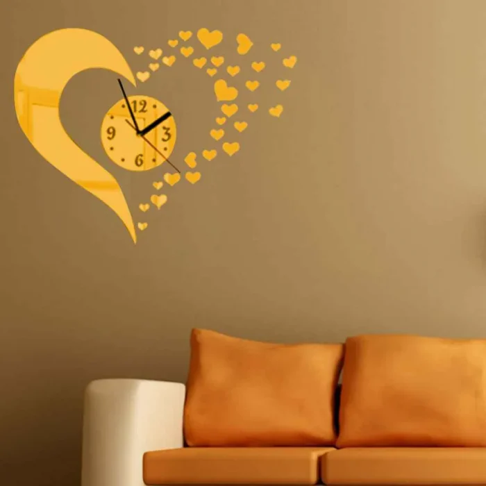 Heart Shape Acrylic Wall Clocks