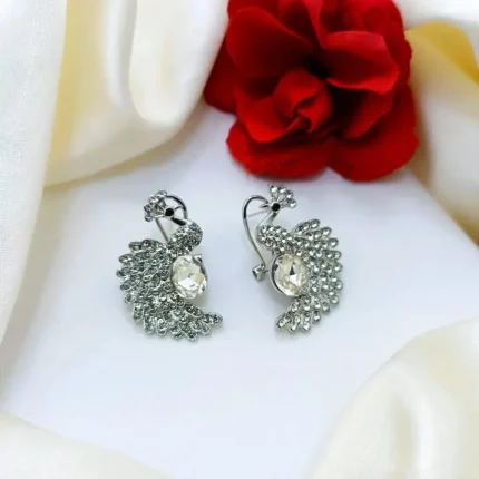 Peacock Shape Ringstone Earrings