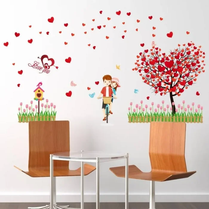 Romantic Love Heart Tree 3D Wall Sticker