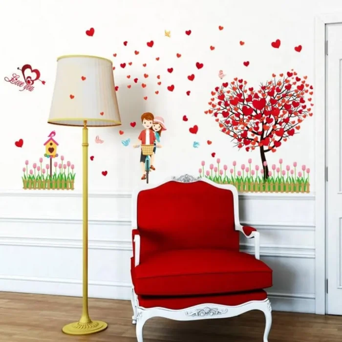 Romantic Love Heart Tree 3D Walls Sticker