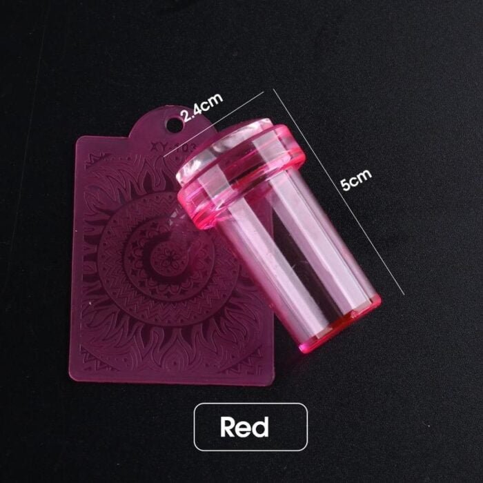 Silicone Clear Jelly Nail Art Red