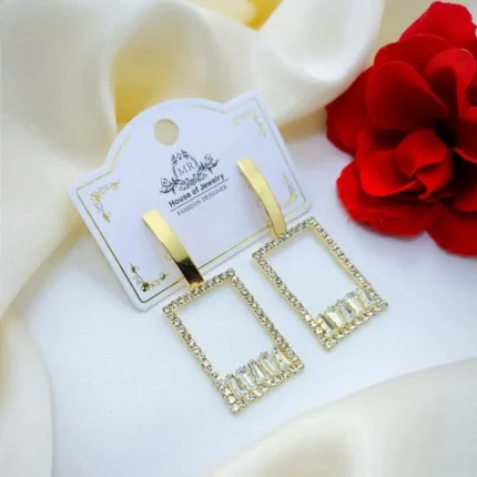 Square Rhinestone Earrings