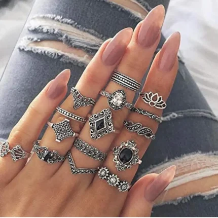 Stylish Pack of 15 Rings For Girls