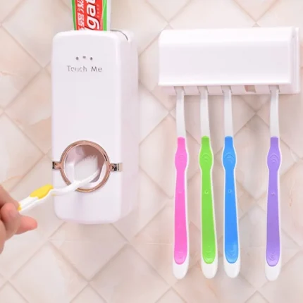 Toothpaste Dispenser Automatic Toothpaste Squeezer & Holder Set