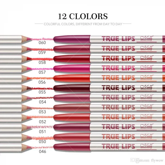 Me Now True Lips Lip Liner Pencil, Set of 12 Colour