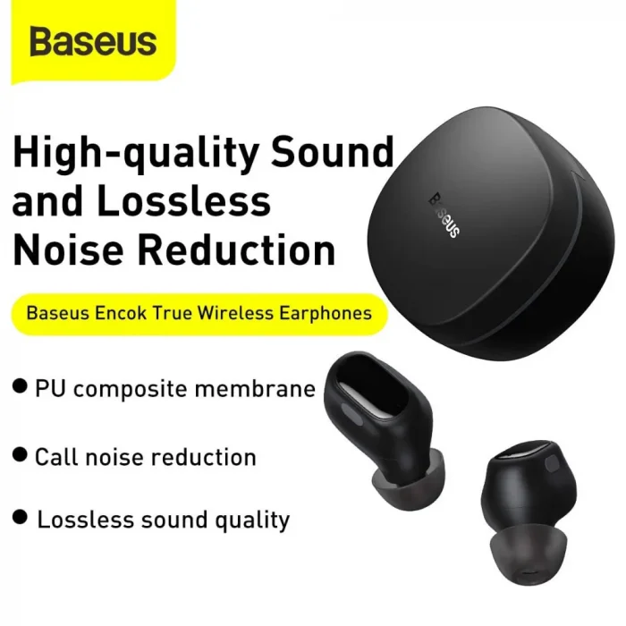 baseus encok true wireless earphones black