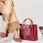 4 PCS MEHROON HANDBAG