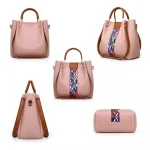 4 PIECE BEIGE HANDBAG SET