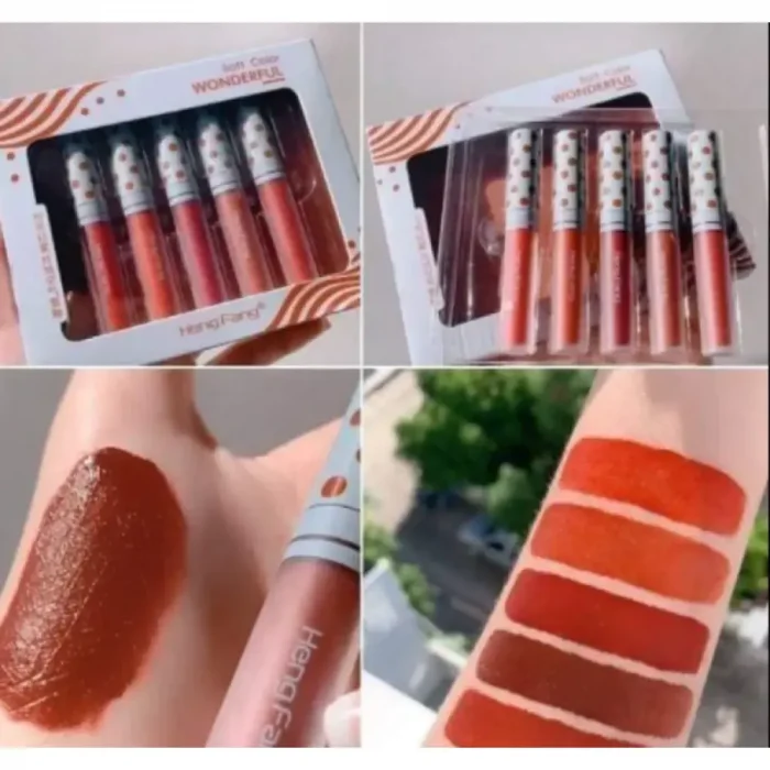 5 Color Hangfang Lip Gloss + Liptint