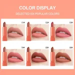 6pcs Matte Dragon Rose Nudes Colour Display