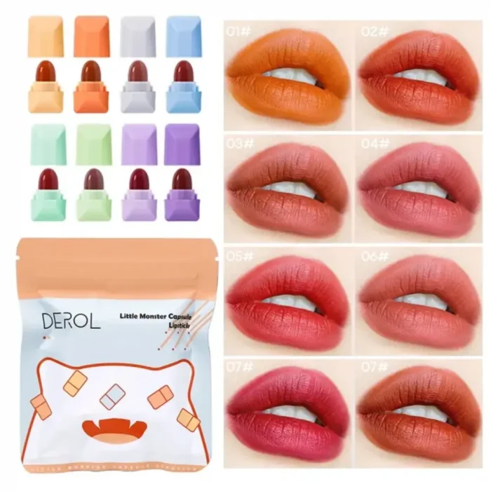 Derol mini candy matte lipstick kit 8 colors