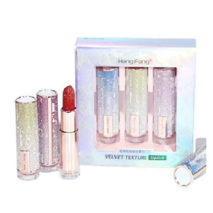Hengfang Velvet Lipstick 3 Pcs Set Box