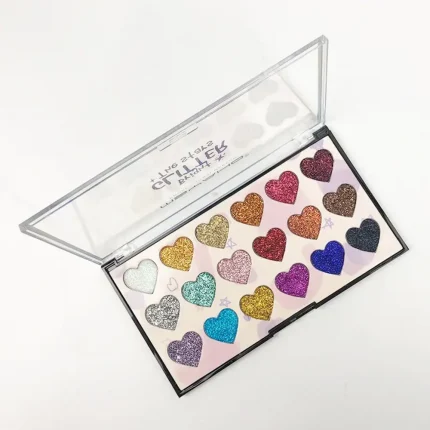 MsYahoo 18 Color Heart Shaped Glitter