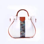 RARE 4 PCS WHITE HANDBAG SET