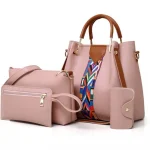 RARE 4 PIECE BEIGE HANDBAG