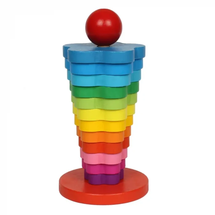 Wooden Ring Rainbow Stacking
