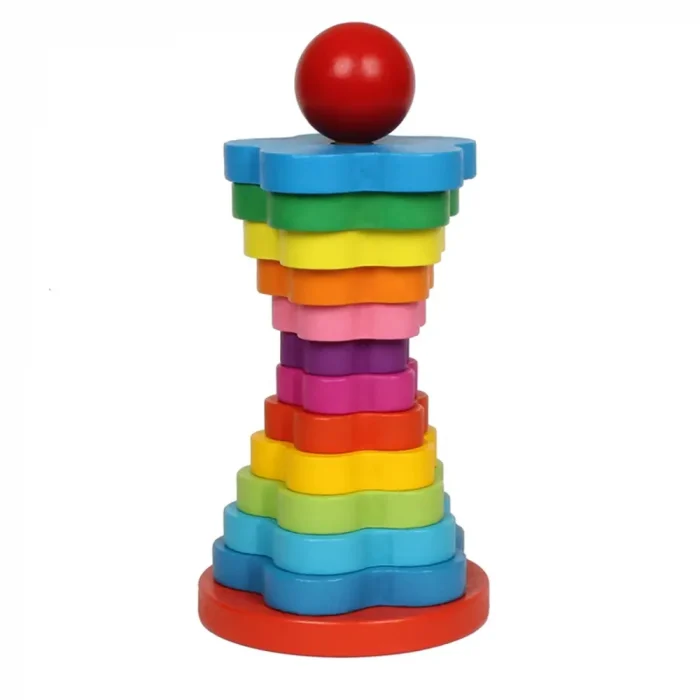 Wooden Ring Rainbow Tower