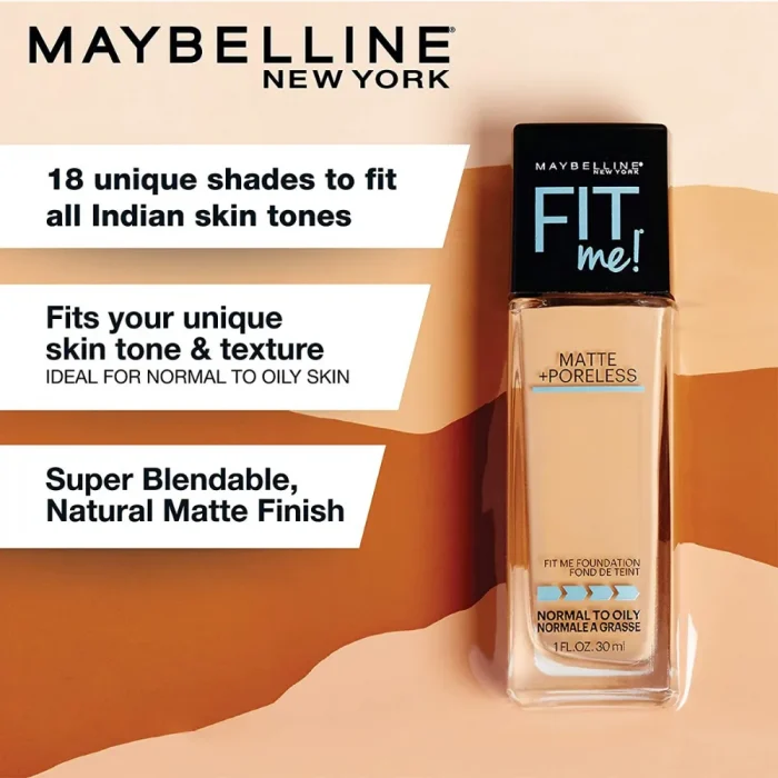 maybelline fit me matte + poreless foundation