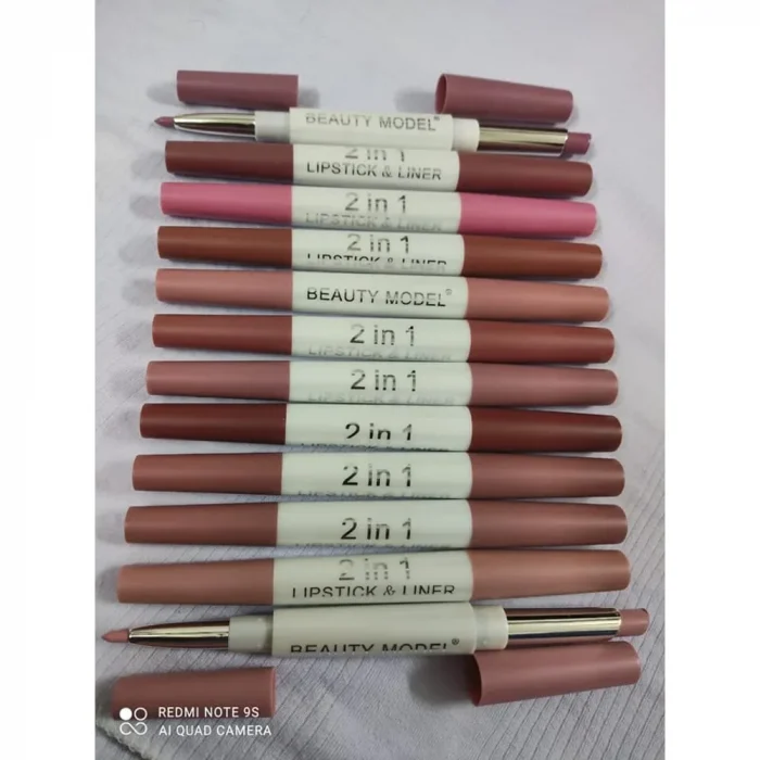 Beauty Model 2in1 Lipstick Pack of 48 pieces