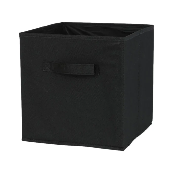 Black Storage Cube Organizer Basket