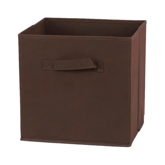 Brown Storage Cube Organizer Basket